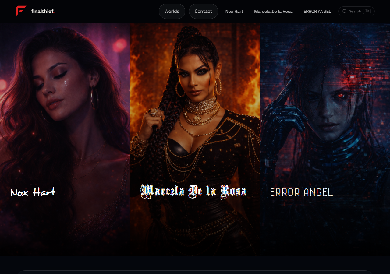 FinalthiefMusic.com homepage